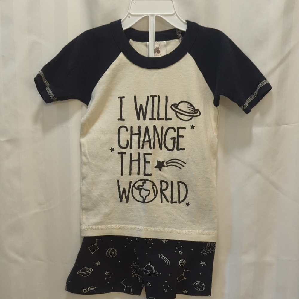Organic Cotton Change The World Graphic Pajama Set
